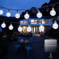 Solar Garden Lights Outdoor, 50 LED 7M/24Ft Solar String Lights Waterproof 8 Modes Indoor/Outdoor Fairy Lights for Garden, Patio, Yard, Home, Party, Wedding, Festival Decoration (Clear White)