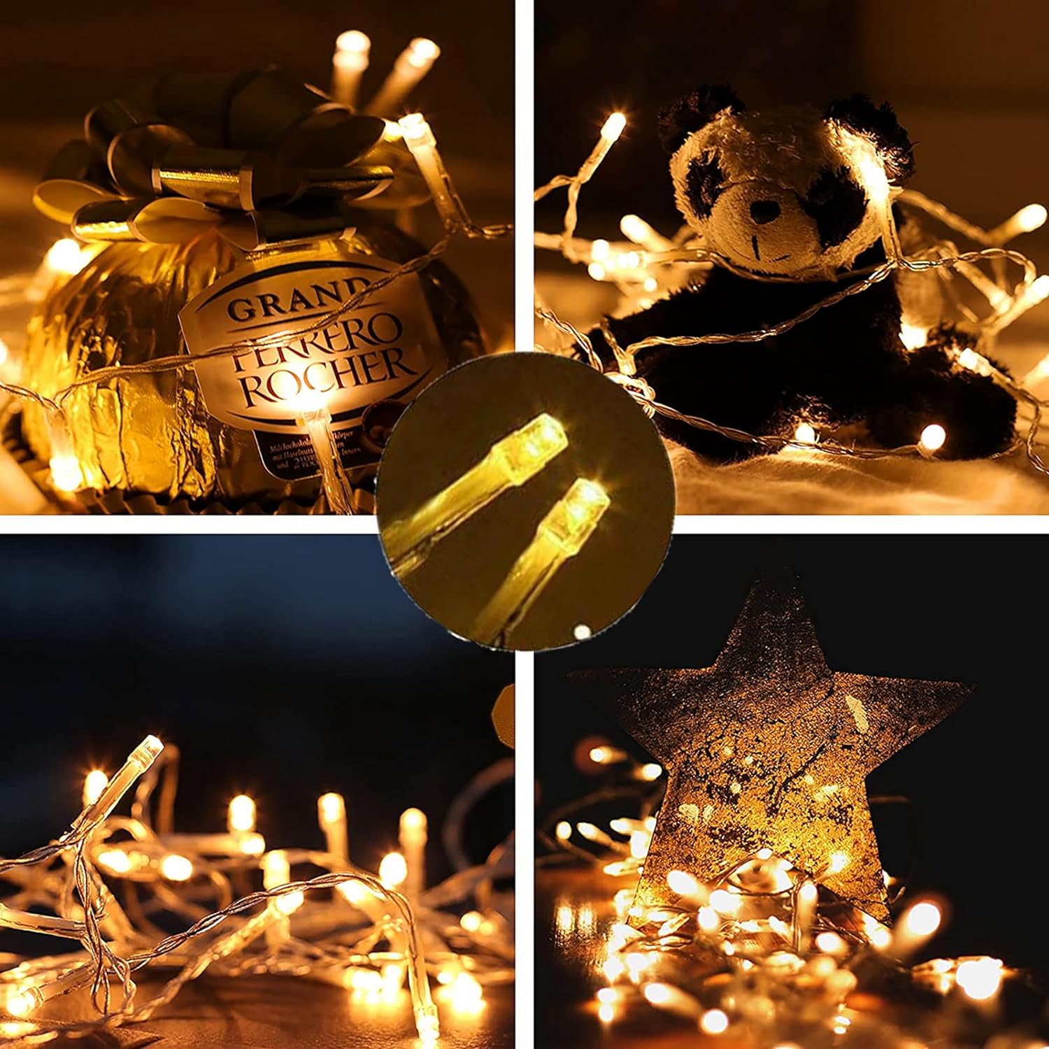 String Lights Mains Powered, 120 LED 12M/39Ft Fairy Lights Waterproof，with 8 Modes Remote Control Fairy Lights Indoor/Outdoor for Garden, Gazebo, Party, Wedding, Christmas Decorations (Warm White)