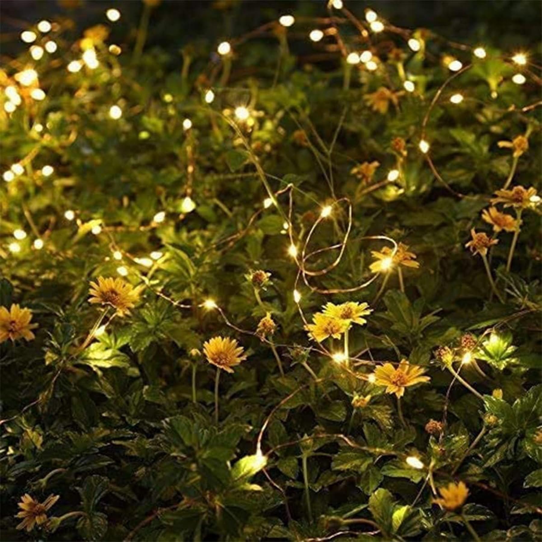 Lezonic Solar String Lights Outdoor, 2Pack Total 240 LED/80FT Solar Garden Lights Waterproof, 8 Modes Indoor/Outdoor Fairy Lights Copper Wire Lighting for Patio Yard Party Wedding (Warm White)