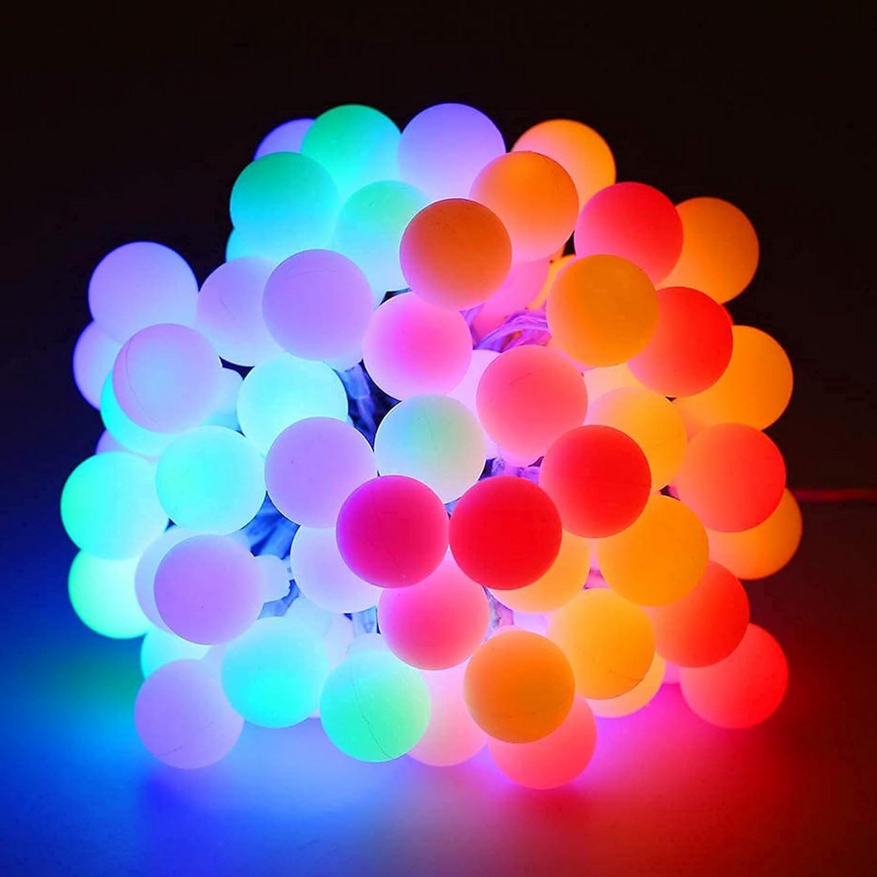 Fairy Lights Plug in 120 LEDs, 12M/39ft Globe String Lights Mains Powered, 8 Modes with Remote Timer Control Christmas Lights Outdoor/Indoor for Bedroom, Party, Wedding Decorations (Multi-Coloured)